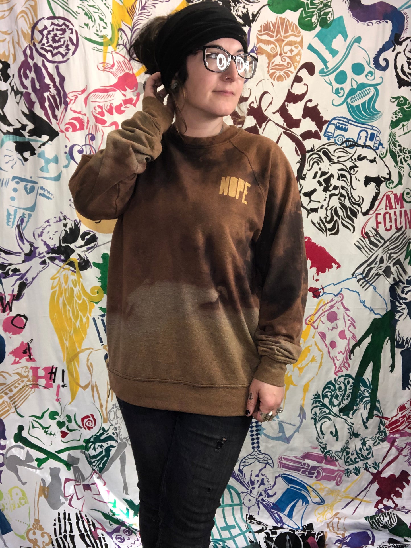 Nope Distressed N Dyed Sweater