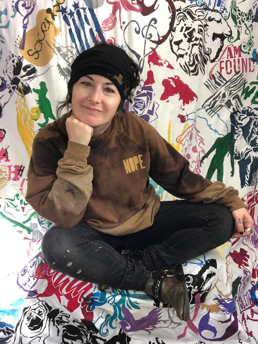 Nope Distressed N Dyed Sweater