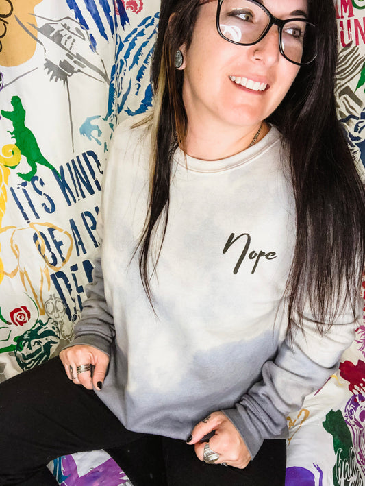 Nope Faded Sweater