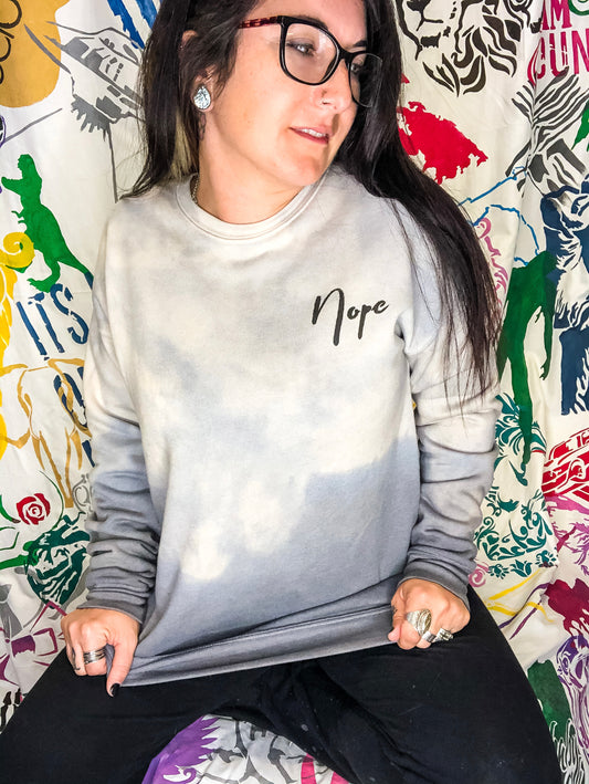 Nope Faded Sweater