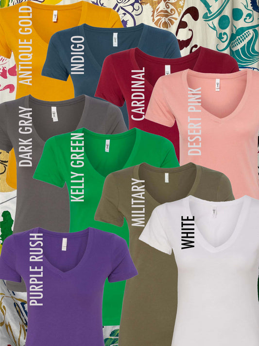 Husky Mix Ladies V-Neck T-shirt