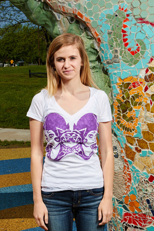 Double Gypsy Ladies V-Neck T-shirt