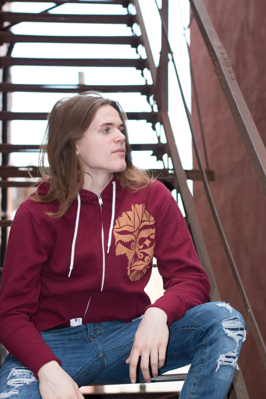 Mask-Zip Hooded Sweatshirt