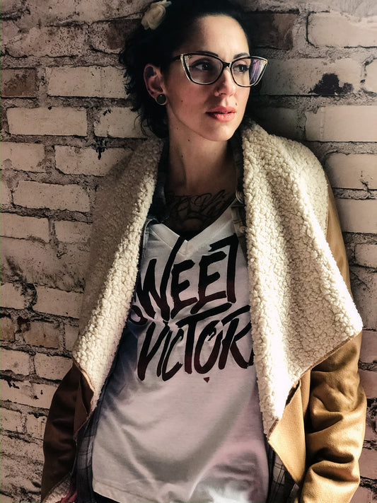 Sweet Victory Ladies V-Neck T-Shirt