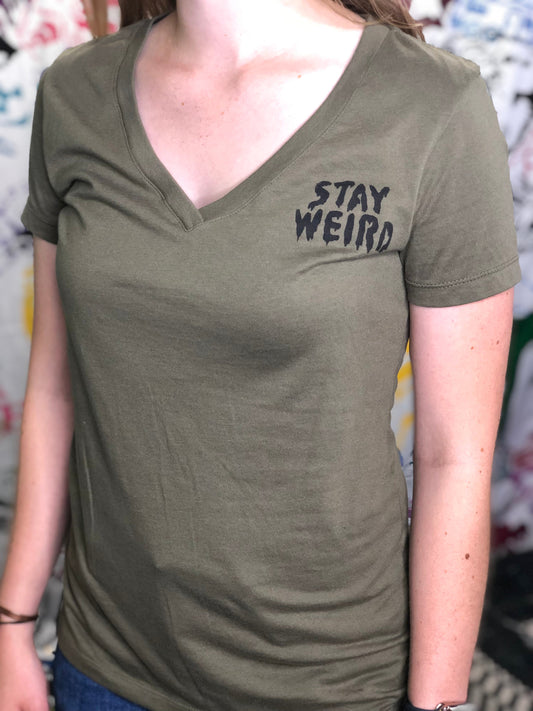 Stay Weird Mini Ladies V-Neck