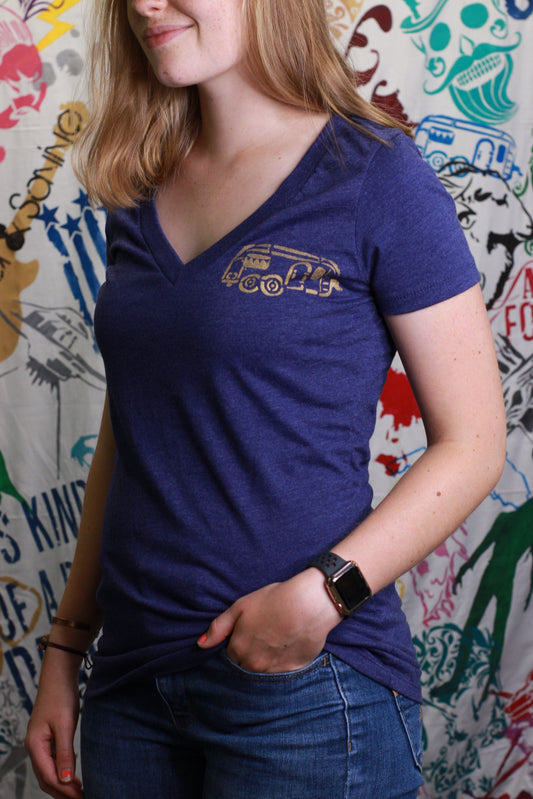 Mini Camper Ladies Premium V-Neck T-shirt