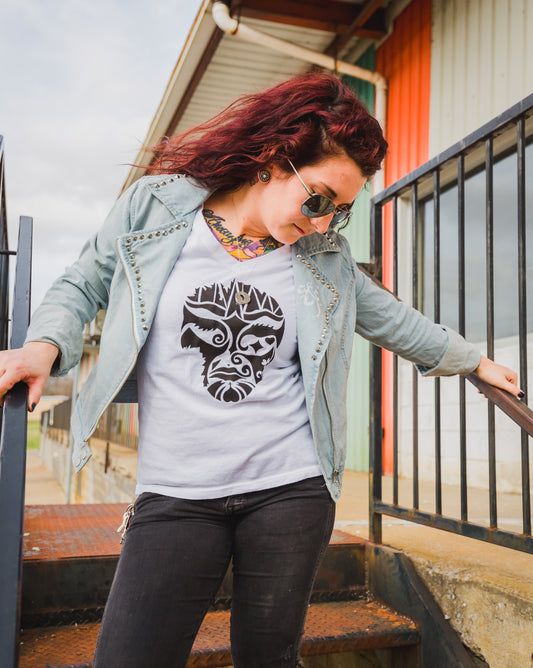 Mask Ladies Premium V-Neck T-shirt