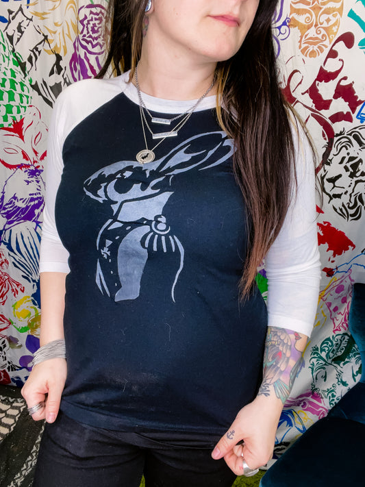 Regal Rabbit Unisex Baseball Tee