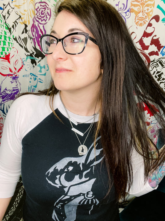 Regal Rabbit Unisex Baseball Tee