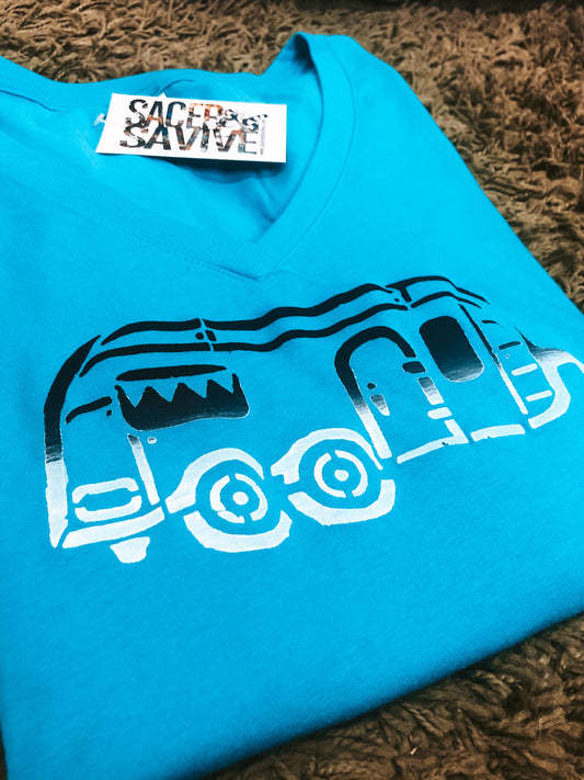 Camper Ladies Premium V-Neck T-shirt