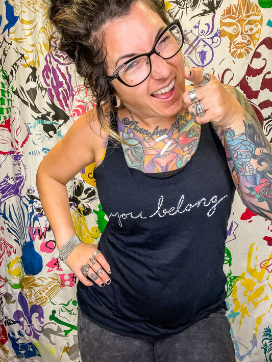 You Belong Ladies Premium Racerback Tank