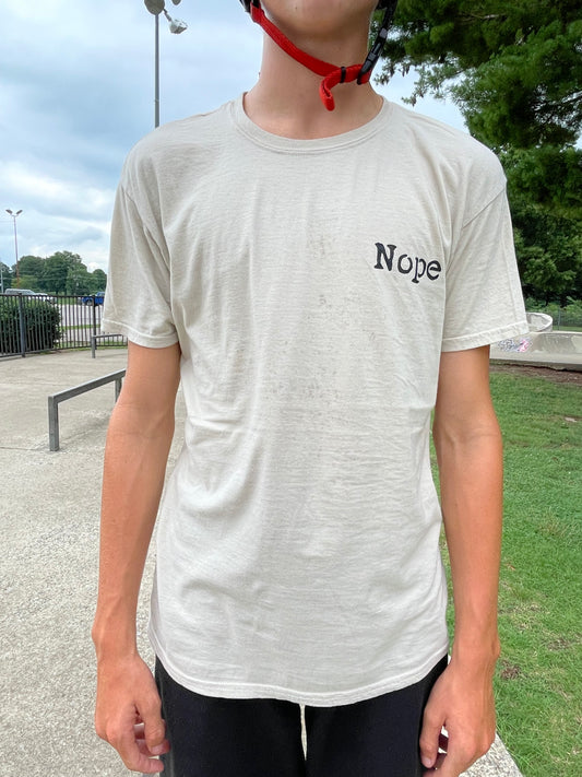 Nope Type on Pocket Unisex Crew Neck T-shirt