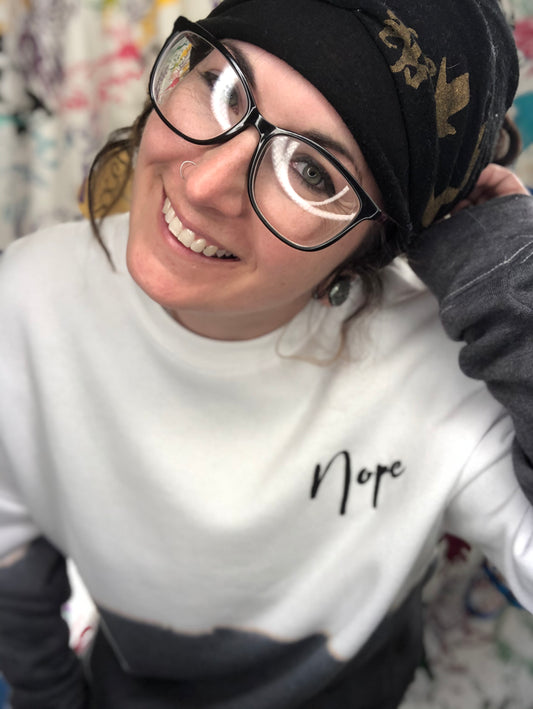 Nope Dip Dyed Sweater