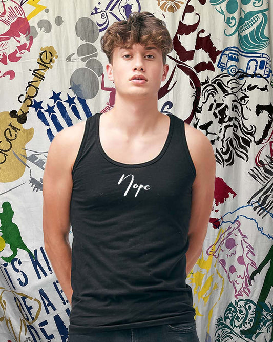 Nope Script Unisex Tank