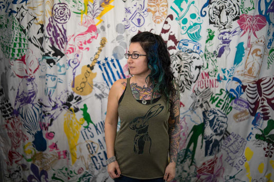 Regal Rabbit Ladies Premium Racerback Tank