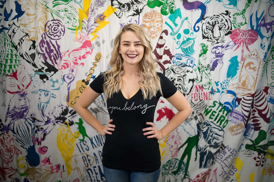 You Belong Ladies Premium V-neck T-shirt