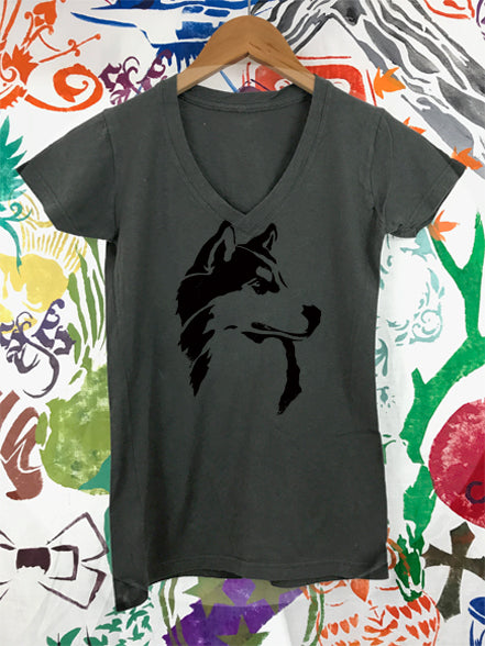 Husky Ladies V-Neck T-shirt