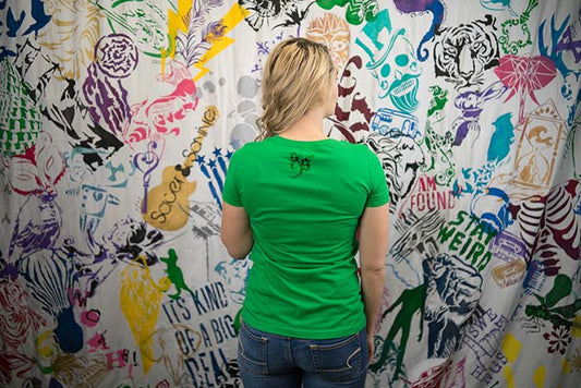 Geo Rose Ladies Premium V-Neck T-shirt