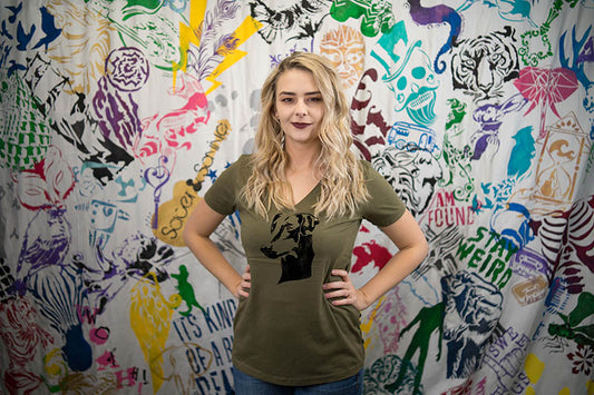 MinPin Ladies V-Neck T-shirt