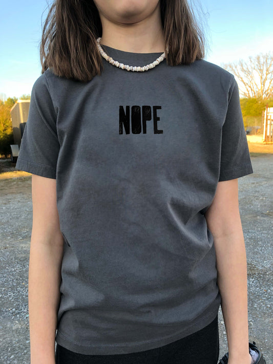 Nope Bold Earthy Youth Premium Tee