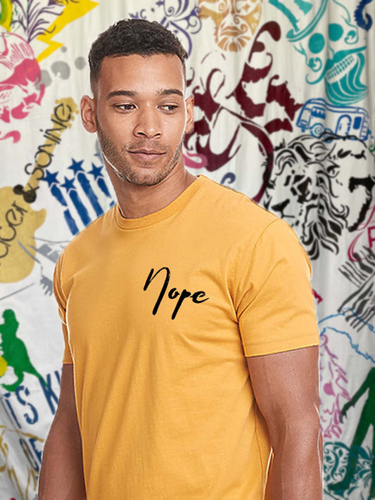 Nope Script on Pocket Unisex Crew Neck T-shirt