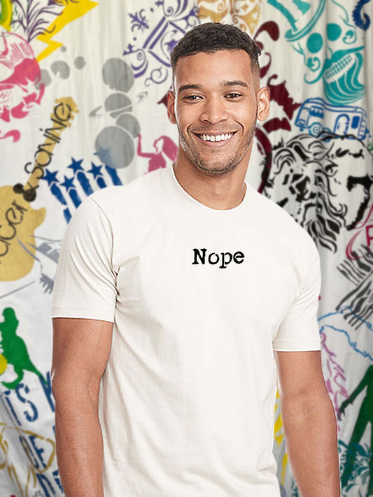 Nope Type Center Unisex Crew Neck T-shirt