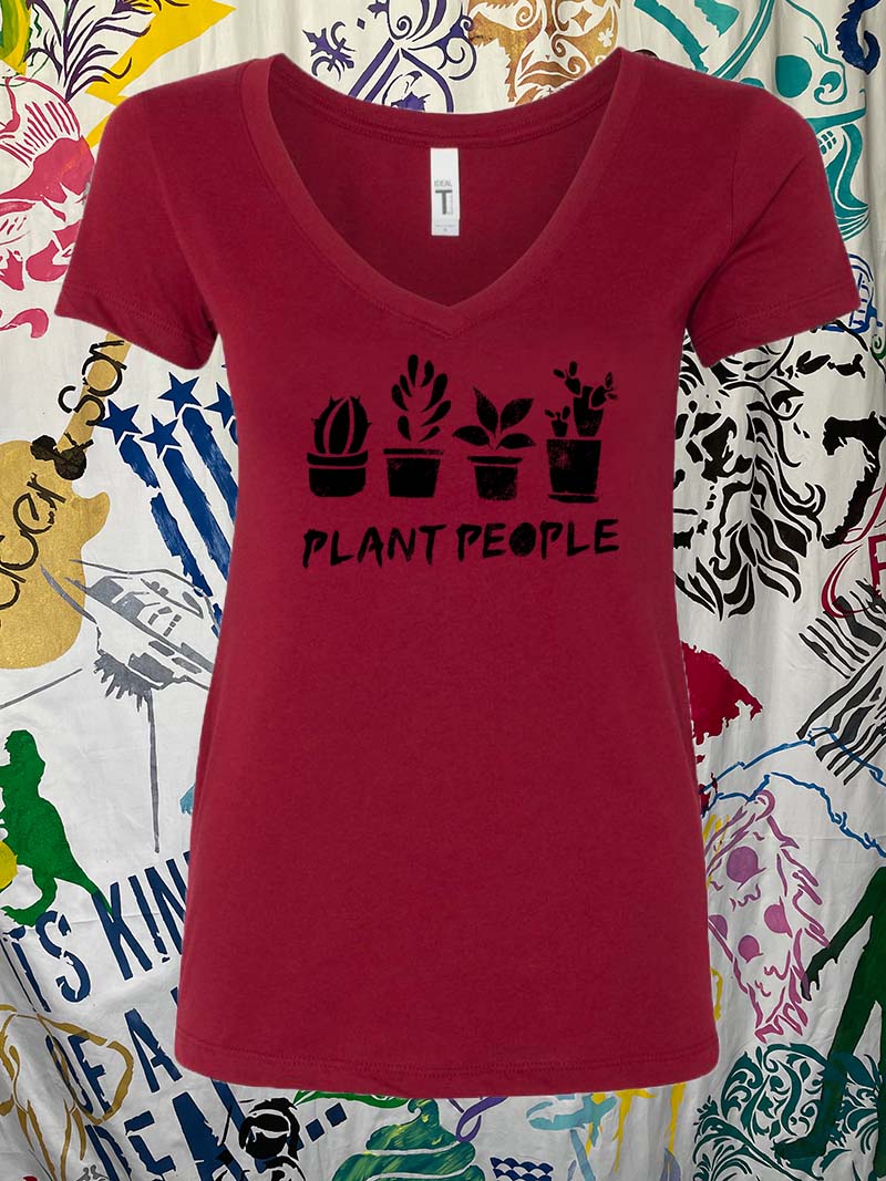 Plant People Ladies V-Neck T-shirt