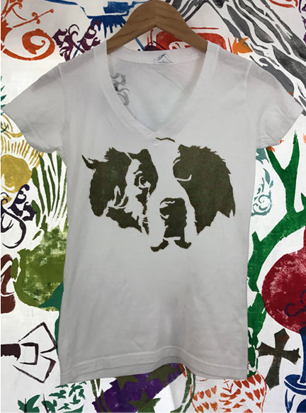 St Bernard Ladies V-Neck T-shirt